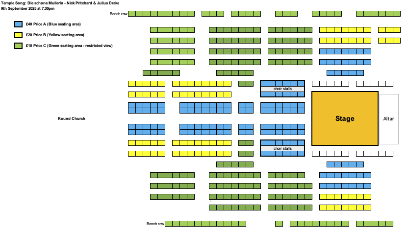 Seating plan Die schöne Müllerin