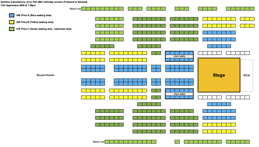Seating plan Sublime Calculations