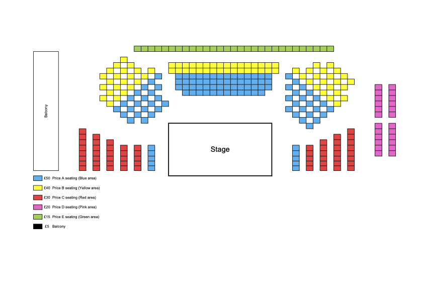 Seating plan Opera Rara: London Salon Series