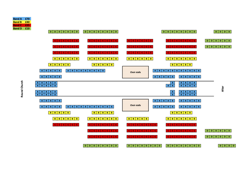 Seating plan Carols for Pro Bono